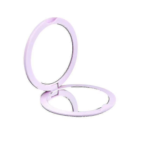 Vikbar spegel sminkkräm lim dubbelsidig flip bärbar accessoar 1 stycke lila[2F]