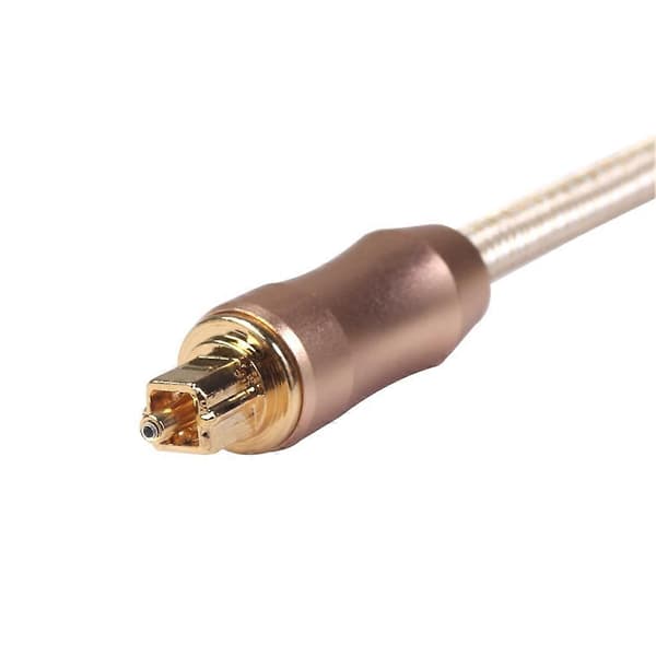 QHG02 SPDIF Toslink Gullbelagt Fiberflettet Optisk Lydkabel, Lengde: 1m Not Specified