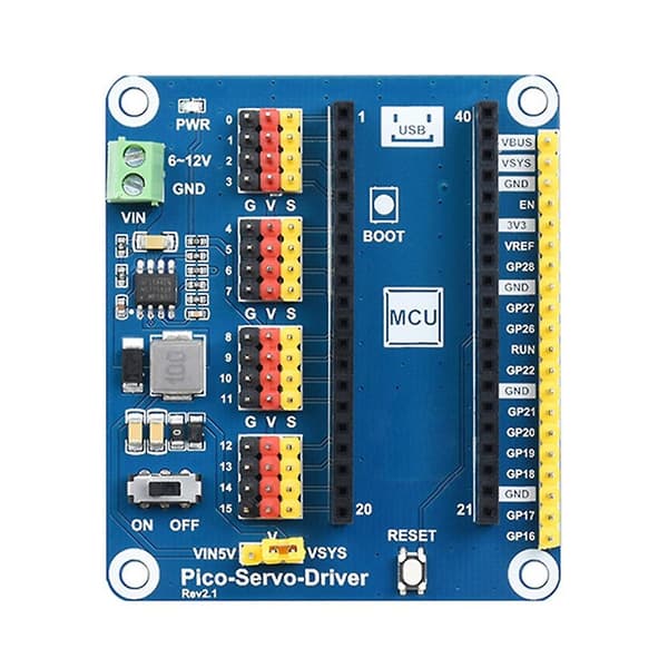 PICO servomotor drivrutinsmodul expansionskort HAT för RPI Raspberry Pi