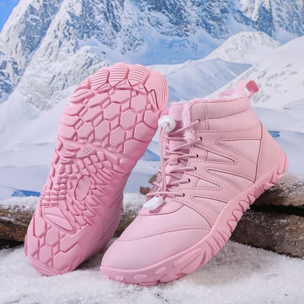 Vinterstøvler til kvinder og mænd, forede varme vinterstøvler Pink Pink 39