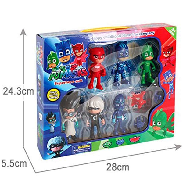 [2F]6-pack Pj Masks Catboy Cape -toimintahahmolelu lapsille, 60 kpl 60 pcs color