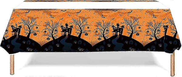 Halloween festdekorasjoner - Vanntett engangsduk, 130x220cm, Lilla gresskar 26s