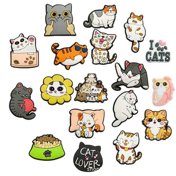 18 stk. Crocs-pins - Til Crocs - Crocs-charms - Crocs-dekorasjon