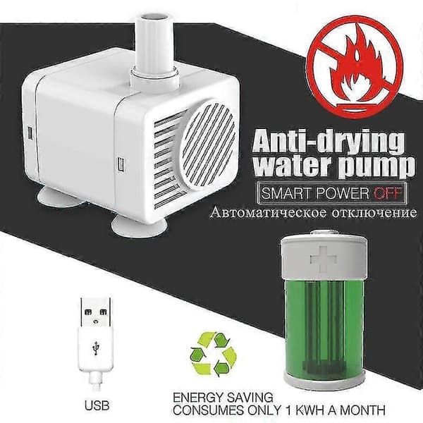 【2F】Vattenpump Katter Hund Dricksfontän Skål Borstlös Dränkbar Pump Automatisk Dricksutrustning För Xiaomi Katt Drickspump Led