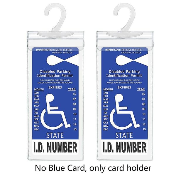 PVC förvaringsväska skyddshållare för handikapparkeringstillstånd, 2-pack