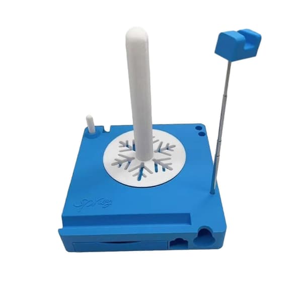 【2F】Multifunksjonell Garnspoleboks, Garnholder med Skuffer og Magnetiske Paneler for Hekle- og Strikketilbehør Organizer Blue