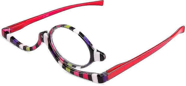 Läsares 2-pack förstorande sminkglasögon Ögonmakeupglasögon med nedfällbar lins [2F]