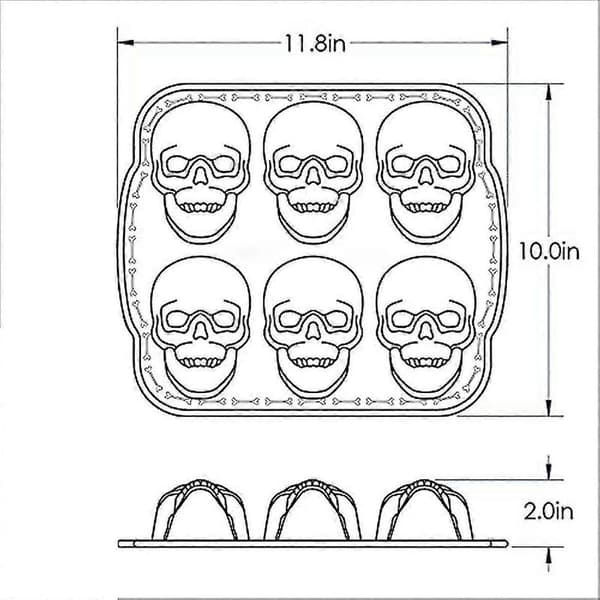 Ware Halloween Bakeform, Spøkelsesaktig Hodeskallekakeform, Bronse-yujia [2F]