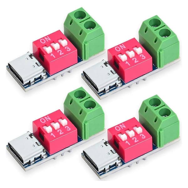 USB-C PD Trigger Board -moduuli PD/QC-syötti pikalataus USB Type-C - 12V nopea laturi virta O 4pcs