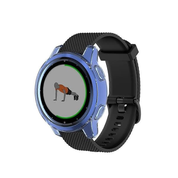 För Garmin Vivoactive 4 TPU skyddsskal (transparent vit) Clear Blue