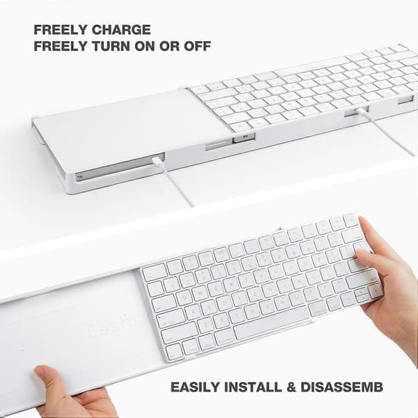 BESTAND Justerbar Bordholder Stativ til Apple Magic Trackpad 2/3/Magic Keyboard 2/3