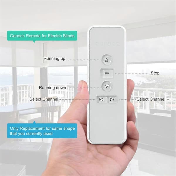AC123-06 6-kanals trådløs RF433.92-controller-sender, fungerer til elektriske gardiner