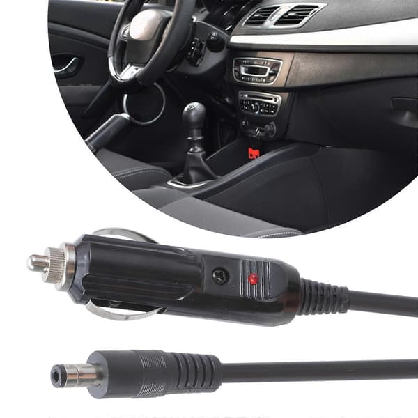 12V 24V Auto strømadapterkabel 5.5mmx2.5mm strømforsyningskabel erstatning for skjermer LED-strips biltilbehør[2F] 1.5m