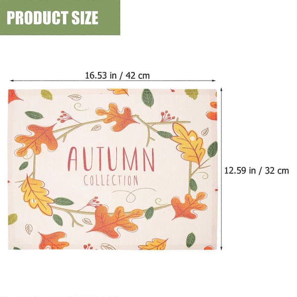 Varmeisolert matte i bomull og lin, 4 stk. til høsttakkefest