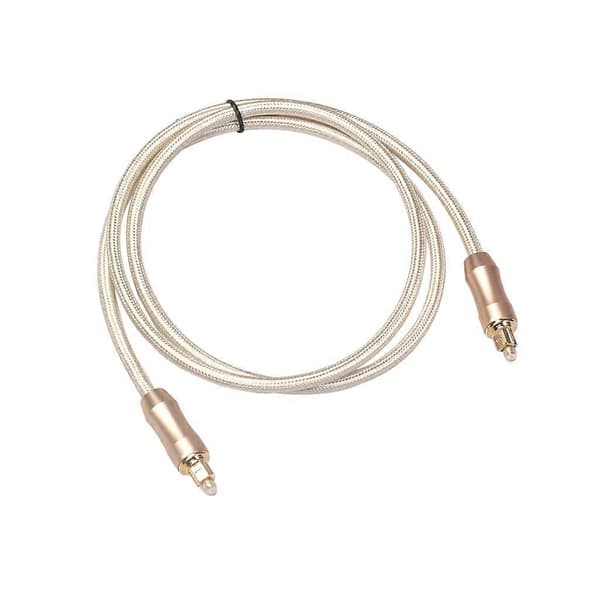 QHG02 SPDIF Toslink Guldpläterad Fiberflätad Optisk Ljudkabel, Längd: 1m Not Specified