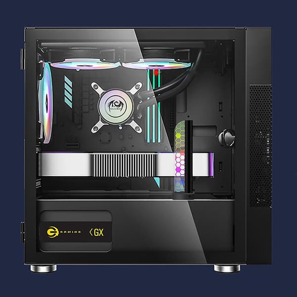 Grafikkortholder GPU-støtte 5V ARGB aluminiumslegering skjermkortstøtte Black