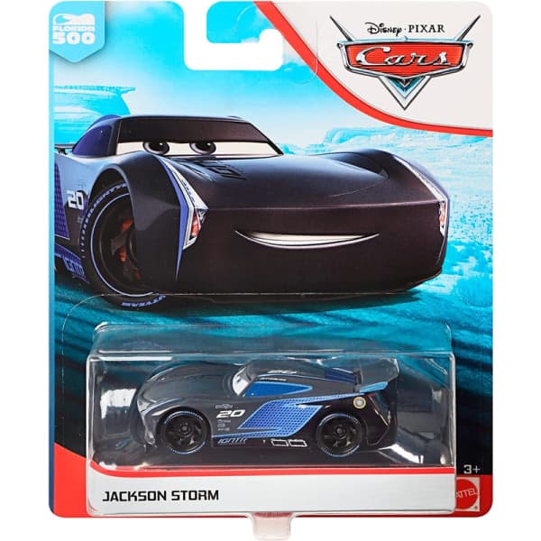 Mattel Disney Pixar Cars DXV34 Jackson Storm Legetøjsbil, Sort/Blå