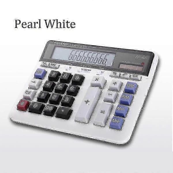 【2F】Sharp EL-2135 Suurinäppäiminen laskin pankkien taloushallinnon työpöydälle White