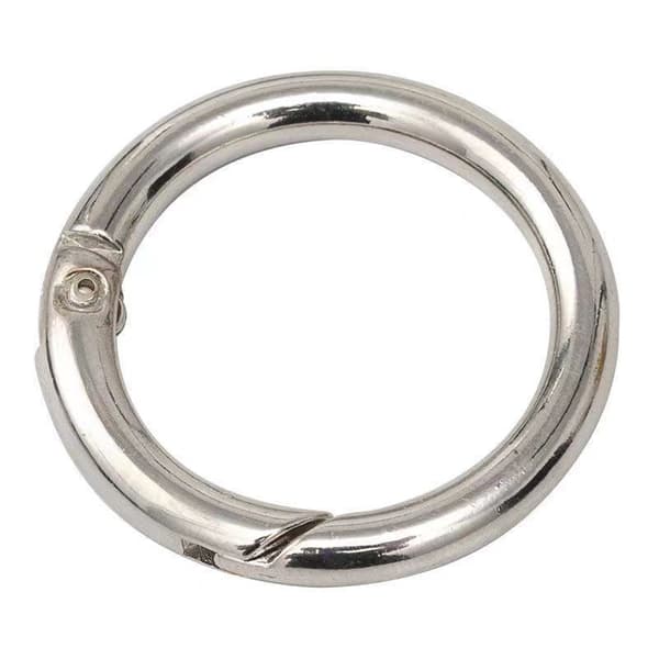 [2F]Runda nyckelringar med hummerlås 10-pack Silver