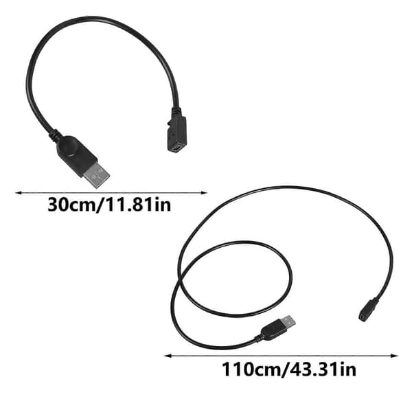 USB 2.0 hann til Mini USB 5-pinners hunn kabel Lading 480 Mbps dataoverføring USB 2.0 til USB 5-pinners ledning for telefon 110cm