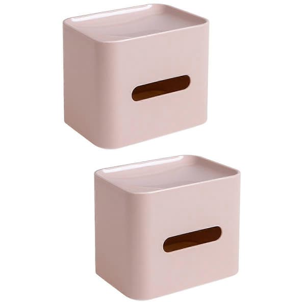 Rosa silkeboks Moderne serviettbeholder som holder 2 stk til hjemmet