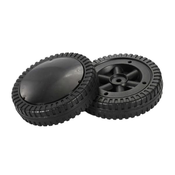 【2F】Pakke BBQ Grillhjul Glat Rullende Sort 6 Tommer Dæk til BBQ Griller Sort Black 15cmx4cm