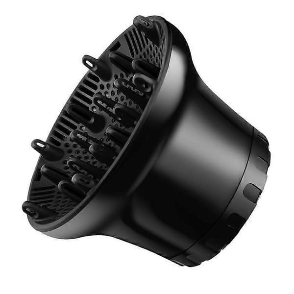 (Ny) G8 Universal Hårfønerdiffuser som kan tilpasses hårfønere med roterbar design for krøllete hår, stor vindhette Black