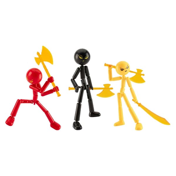 【2F】3/6 stk. Poserbar Stickman Action – Bærbar og foldbar – til sommeraktiviteter 3pcs
