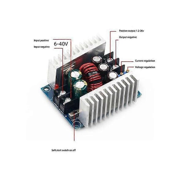 [2F]300W 20A DC-DC justerbar Buck-omformer modul konstant strømspenningsregulator strømforsyning