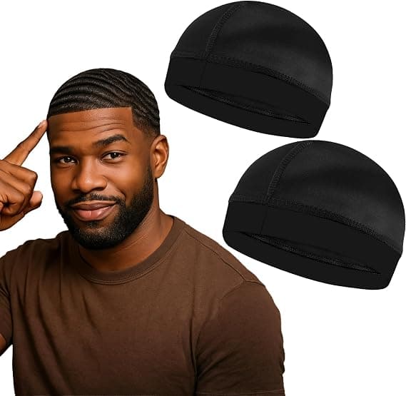 [2F]Premium Wave Cap för män, Premium kompressionsmössa för 360, 540, 720 Wave