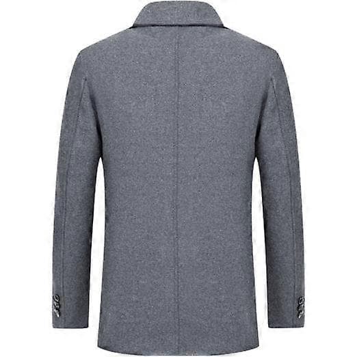 Ullfrakk for menn med tykk vinterfrakk Uformell Peacoat black S