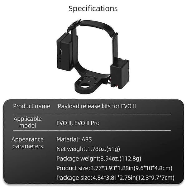 Quick Release Airdrop Thrower Kit Bryllupsgavelevering For Evo Ii/evo Ii Pro