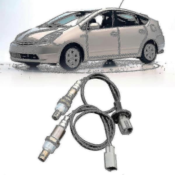 2 stk. oksygen O2-sensor 1 2 kompatibel med 04-07 2008 2009 Prius 1.5l øvre+nedre