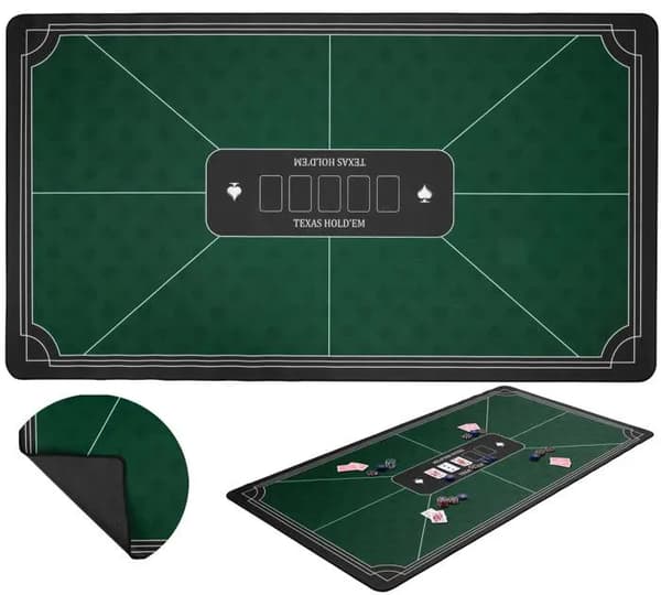 [2F]Pokeripöytä - 140 cm x 80 cm - Luistamaton - Polyesteri - 3 mm paksu grön