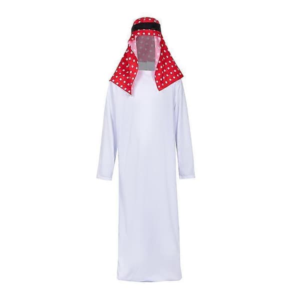 Arabiska kläder för vuxna män cosplay Halloween-festdräkt s White L