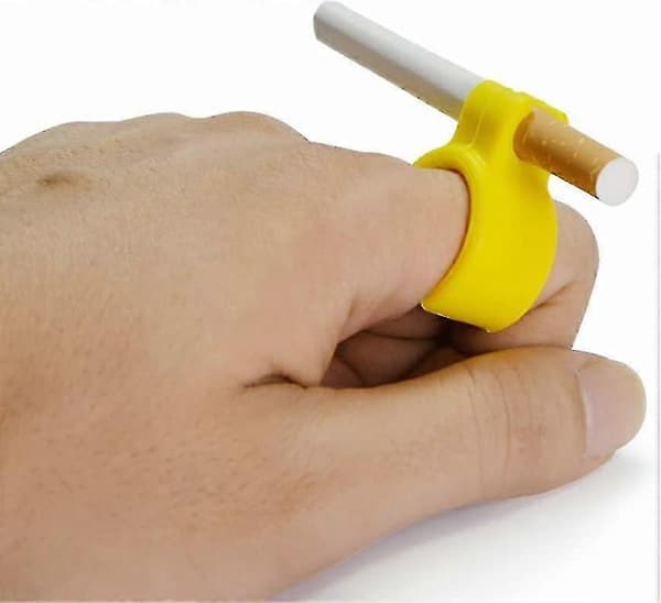 Ring, 5 stk silikon sigarettholderring for røykere håndfri for konsoll