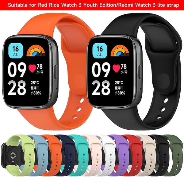 Klokke Silikon Treningserstatningsarmbånd For Redmi Watch3 Lite Active Red