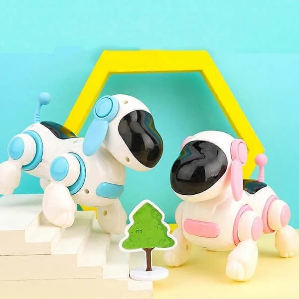 Interaktiv Bionisk Robot Hund Leketøy for barn - Krypende, lys og musikk, perfekt gave!