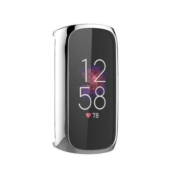 Sähköpinnoitettu TPU-kellonkehyssuoja Fitbit Luxe -kellolle Style C Other Smartwatch Model Silver