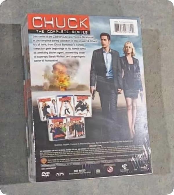 Chuck: Den komplette serie sæson 1-5 (DVD, 2012, 23-Disc sæt) engelsk version