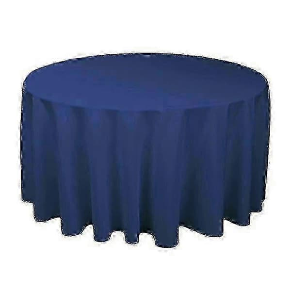 Rund ensfarget duk, polyester, for bryllup, bursdagsfest, bankett, hjemmeinnredning Red Diameter 220CM