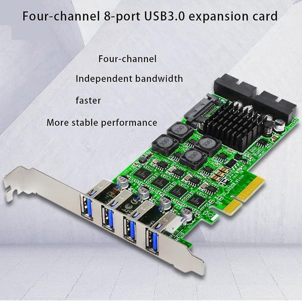 Oberoende Sata Strömkontroll, PCI-E till USB 3.0 PCI för Express Expansionskort