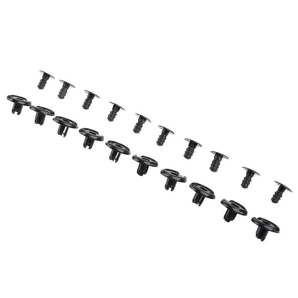 10 stk. naglefester i svart nylon for trimpanel