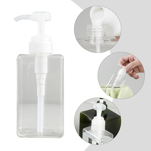 Sæbedispenser i plast, pumpedispenser i plast, til shampoo, brusebad