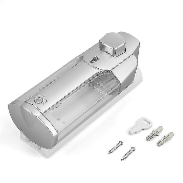 [2F]350ml Veggmontert såpe- og desinfeksjonsmiddeldispenser for dusj, manuell sjampodispenser med lås