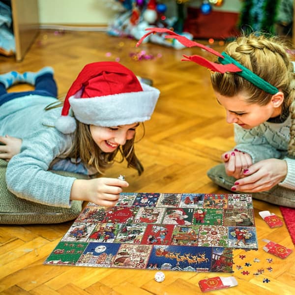 Julkalender Pussel Blind Box 24 Dagar Jul Nedräkningskalender Pussel Blind Box Set Present Till Barn 0.6