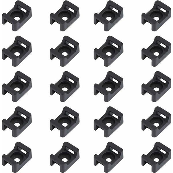 150 stk. sorte kabelbindere 23 mm x 16 mm sadeltype kabelbaseholder