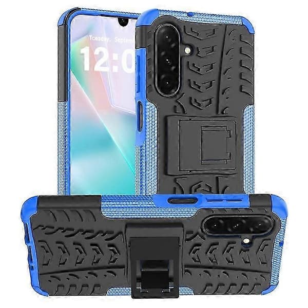 Galaxy A26 5G Fodral med Stativ, Däckmönster Design PC + TPU Skyddande Telefonfodral Blue