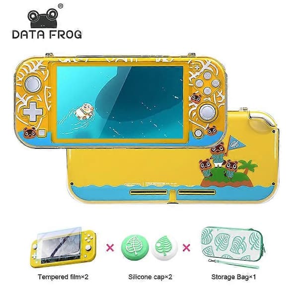 DATA FROG Halkskyddande väska kompatibel-Nintendo Switch Lite Klart hårt skal för NS Switch Lite speltillbehör A set E