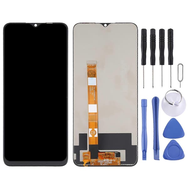 LCD-skjerm og digitizer komplett montering for OPPO Realme C25 RMX3193 RMX3191 Not Specified